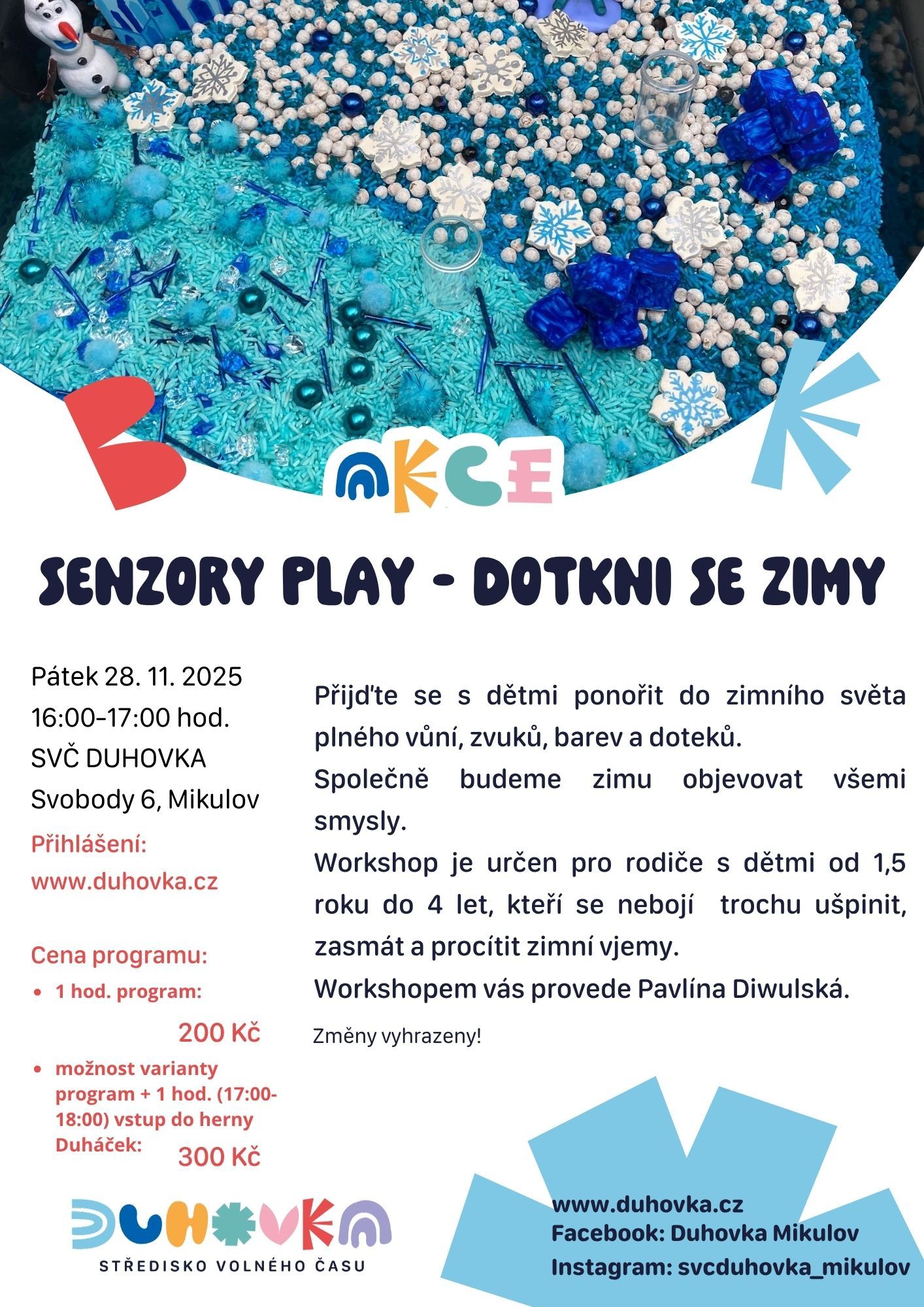 Senzory play - Dotkni se zimy