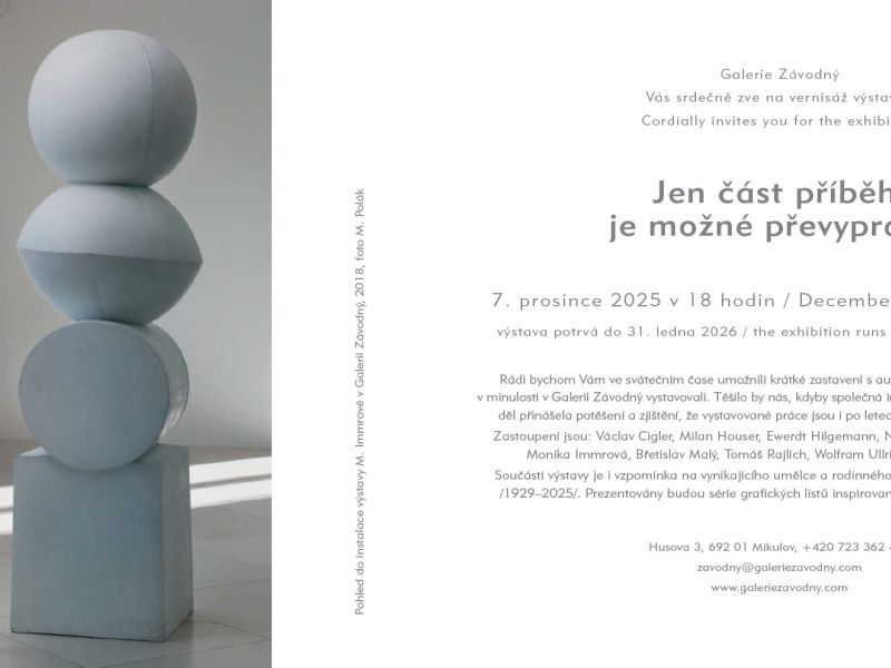 Výstava Jen část příběhu je možné převyprávět